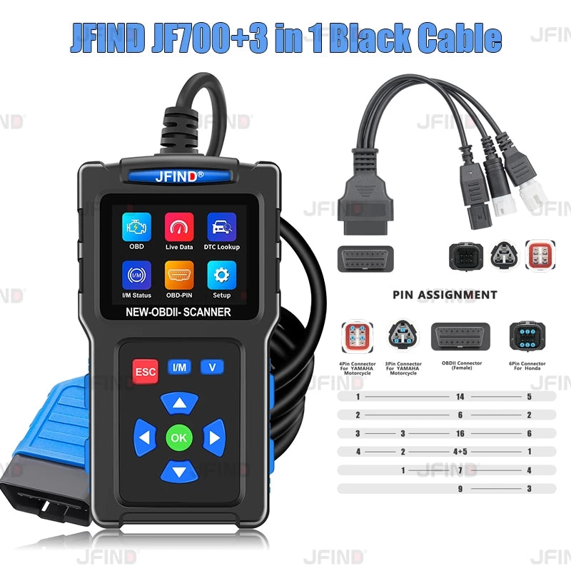 JF700 OBD II Scanner-Car and Motorcycles