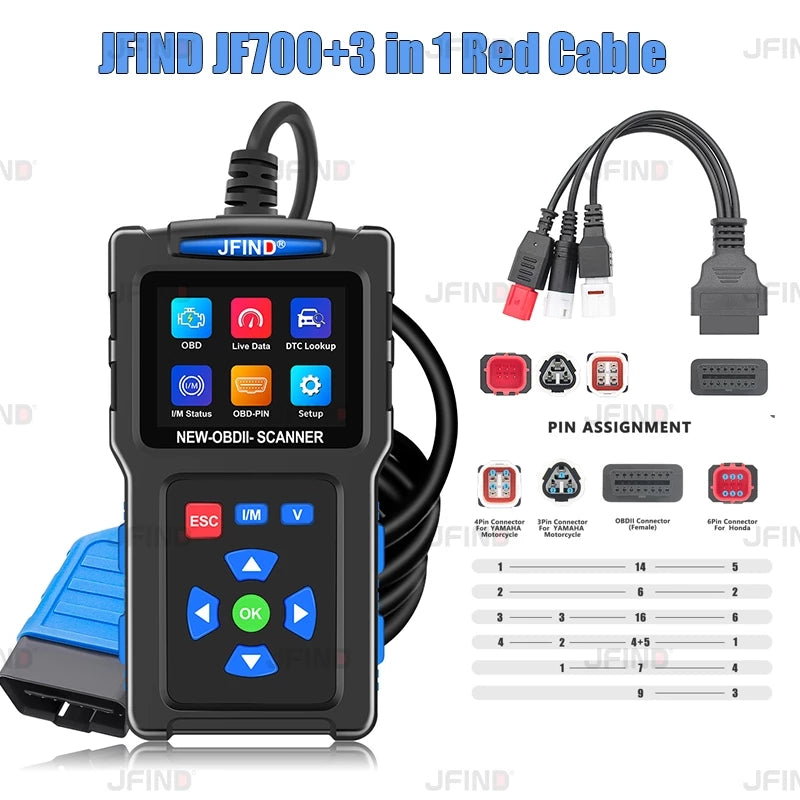 JF700 OBD II Scanner-Car and Motorcycles