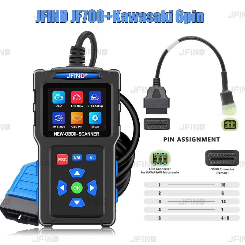 JF700 OBD II Scanner-Car and Motorcycles